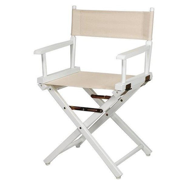 Casual Home Casual Home 200-01-021-12 18 in. Directors Chair White Frame with Natural & Wheat Canvas 200-01/021-12